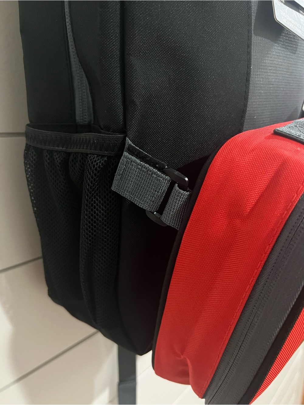 Puma Black & Red Men's Backpack with Front Insulated Pouch - Picture 3 of 5